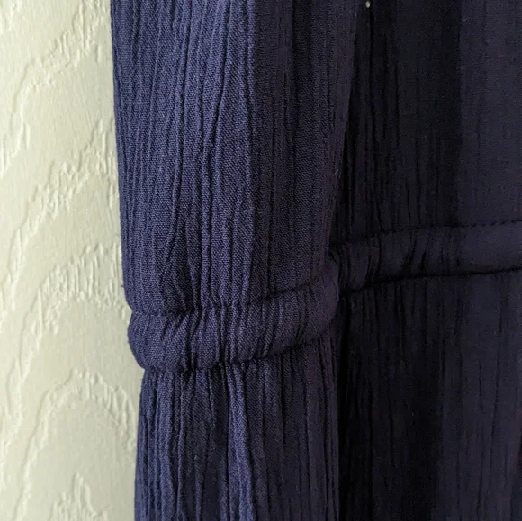 Navy Blue Halter Maxi Dress - Picture 7 of 9